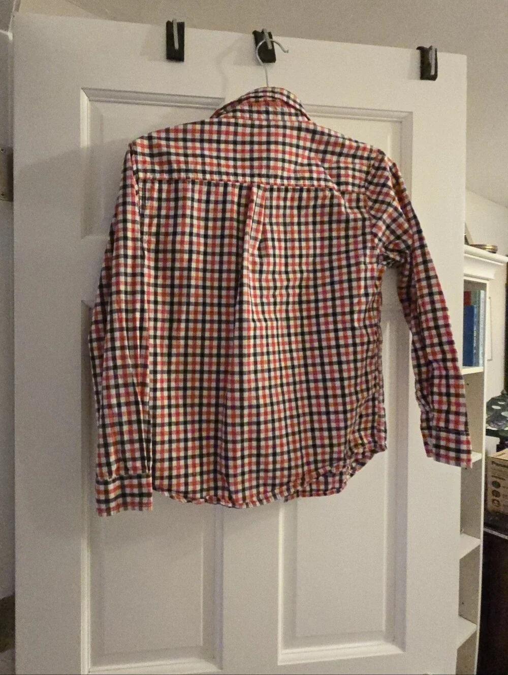 Gymboree Boys Sz L (10-12) Multicolor Check Cotton Woven L/S Button Up Shirt